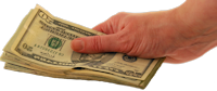 Money in hand - header image