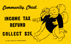 Monopoly - tax refund joy