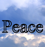 Peace written in clouds